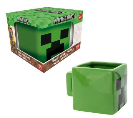 MINECRAFT – Tazza con personaggio 3D-  Creeper- 440ml In confezione regalo (8 x 11 x 15cm)…x12